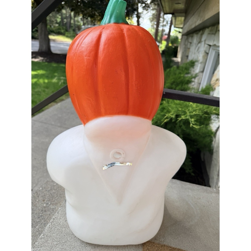 Vintage TPI Farley 1993 Ghost Pumpkin Head Halloween Blow Mold Lighted 24" BOO - Picture 4 of 6